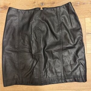 Free People Faux Leather Skirt